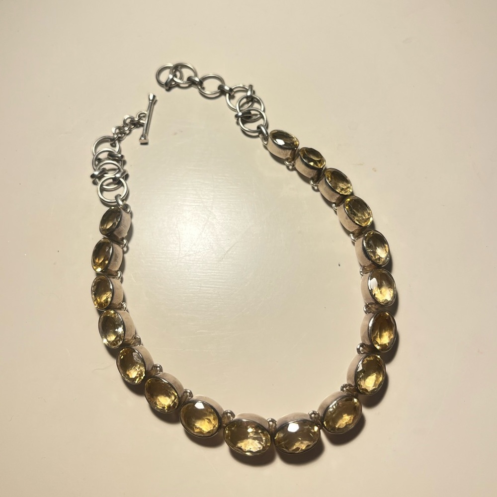 Vintage Yellow Sapphire Choker Necklace